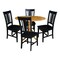 International Concepts 42 in. Dual Drop Leaf Table with 4 Splat Back Dining Chairs - 5 Piece Dining Set K04-42DP-C46-10-4 - alternate 1